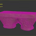 Outdoor Stone Bench with Intricate Carved Patterns for Garden Patio Decor