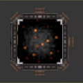 Layered Block Structure With Black Top And Metal Stone Holes For Game Construction