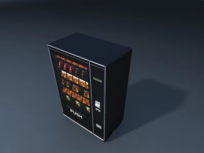 FURINNO Black Refrigerator Freezer Featuring Beverage Display Front Panel And Control Buttons 3d model