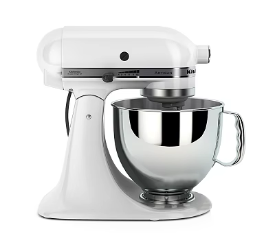 Modern White Stand Mixer For Kitchen With Stainless Steel Mixing Bowl 3d model