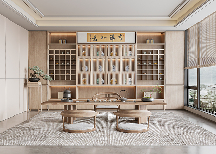 New Chinese Tea Room Home Tea Room 3d model