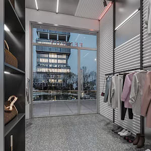 Industrial LOFT Clothing Store Clothing Store Door Facade 3d model