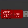 Red USB Flash Drive With 25GB Storage Capacity For Data Storage