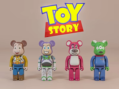 Toy Story Collectible Character Dolls With Colorful Designs And Classic Features 3d model