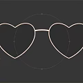 Trendy Heart Shaped Sunglasses With Pink Frame And Reflective Detail Design