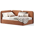 Kids Bed With Upholstered Headboard Decorative Pillows Blanket And Stuffed Bear Toy Multiple Color Options