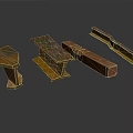 Rusted Metal Industrial Equipment Parts With Various Structural Shapes And Sizes