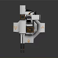Turret Turntable Railgun Sci-fi Tower Defense Game Tower Defense Sci-fi Turret Game Turret Game Battery 3d model