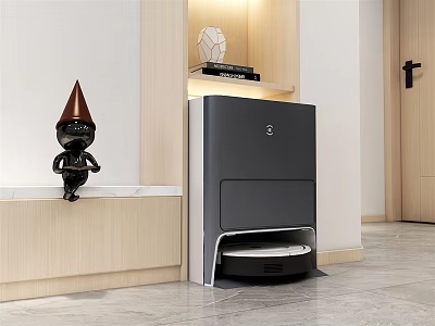 Modern Black Daily Electrical Appliance In Stylish Home Interior Design Setup 3d model