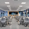 Modern classroom wisdom classroom 3d model
