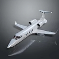 Modern Silver Private Jet With Streamlined Body Twin Engines And Reflective Surface 3d model