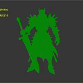 Medieval Armored Warrior With Spiked Armor Horned Helmet And Long Sword