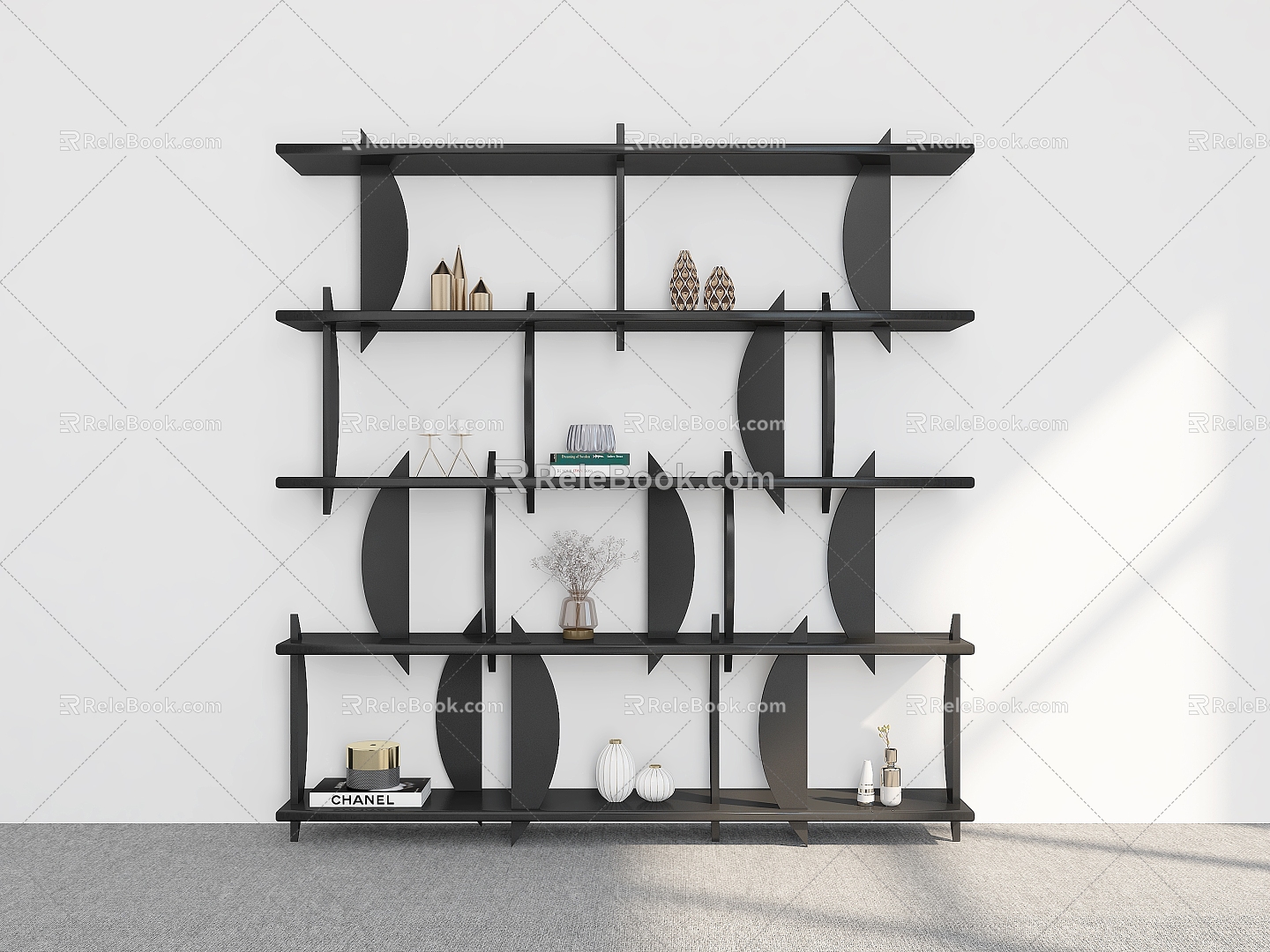 Bookshelf Bookshelf Ornaments Bookshelf Decorative Storage Rack Decorative Rack Bookshelf Shelf 3d model