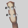 Brown Gradient Electric Bass Guitar With Modern Design And Stand For Music