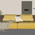 Nordic double sofa 3d model