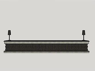 Modern Reception Front Desk 3d model