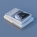 Books, notebooks, famous novels, magazines, books and periodicals 3d model