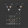 Various Model Aircraft in Different Colors and Styles Arranged in Formation
