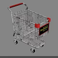 Shopping Cart With Business Best Label And Metal Frame Wheels