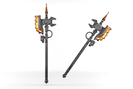 Modern game weapon game props open day axe 3d model