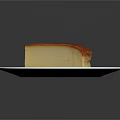 Cheese Slice With Red Top And Yellow Body On White Plate