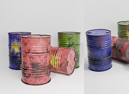 Industrial Oil Bucket Industrial Oil Bucket Storage Bucket Paint Bucket Industrial Supplies Decoration Industrial Plant Paint Bucket Oil Bucket 3d model