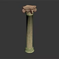 European Roman Columns Roman Columns Stone Columns 3d model