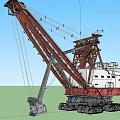 Large Industrial Crawler Crane With Red White Structure Heavy Duty Boom And Tracked Undercarriage