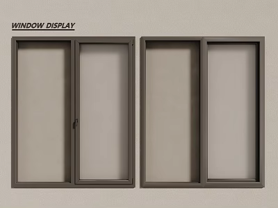 modern windows aluminum alloy windows casement windows floor-to-ceiling windows 3d model