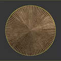 Traditional Bamboo Woven Conical Hat Daily Life Item With Brown Striped Texture