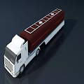 Functional Oil Tanker Truck With White Cab Brown Tank Top Railings And Circular Hatches