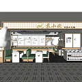 Traditional Chinese Hotpot Restaurant Interior With Wooden Decor Dining Tables And Menu Boards