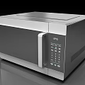 Modern Stainless Steel Microwave Oven As Essential Kitchen Appliance With Control Panel