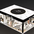 Modern Fashion Clothing Store Interior With Mannequins Apparel Racks And Shoe Displays