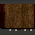 Vintage Wooden Radio Classic Design With Golden Dial Knobs And Decorative Elements