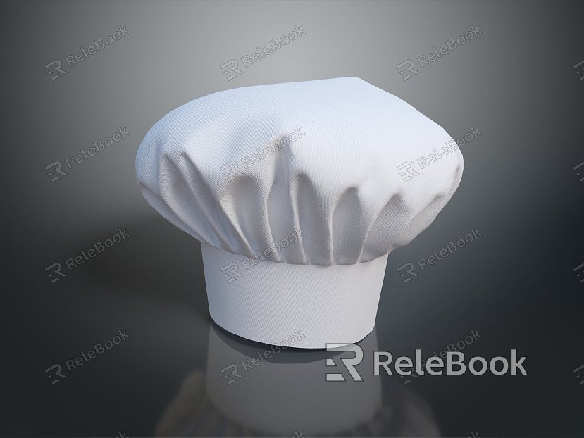 modern hat chef hat model