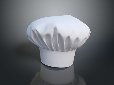 modern hat chef hat 3d model