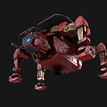 Sci-fi mecha quadruped robot mechanical armor war robot armed robot 3d model