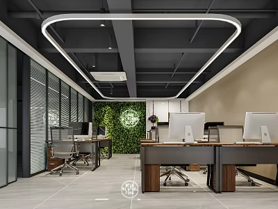 Industrial LOFT public office area 3d model
