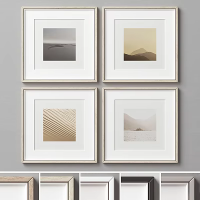 Modern Photo Frame Art Picture Painting Set Wall 3d model