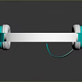 Computer Headphones with Turquoise and White Over Ear Design and Wired Connection