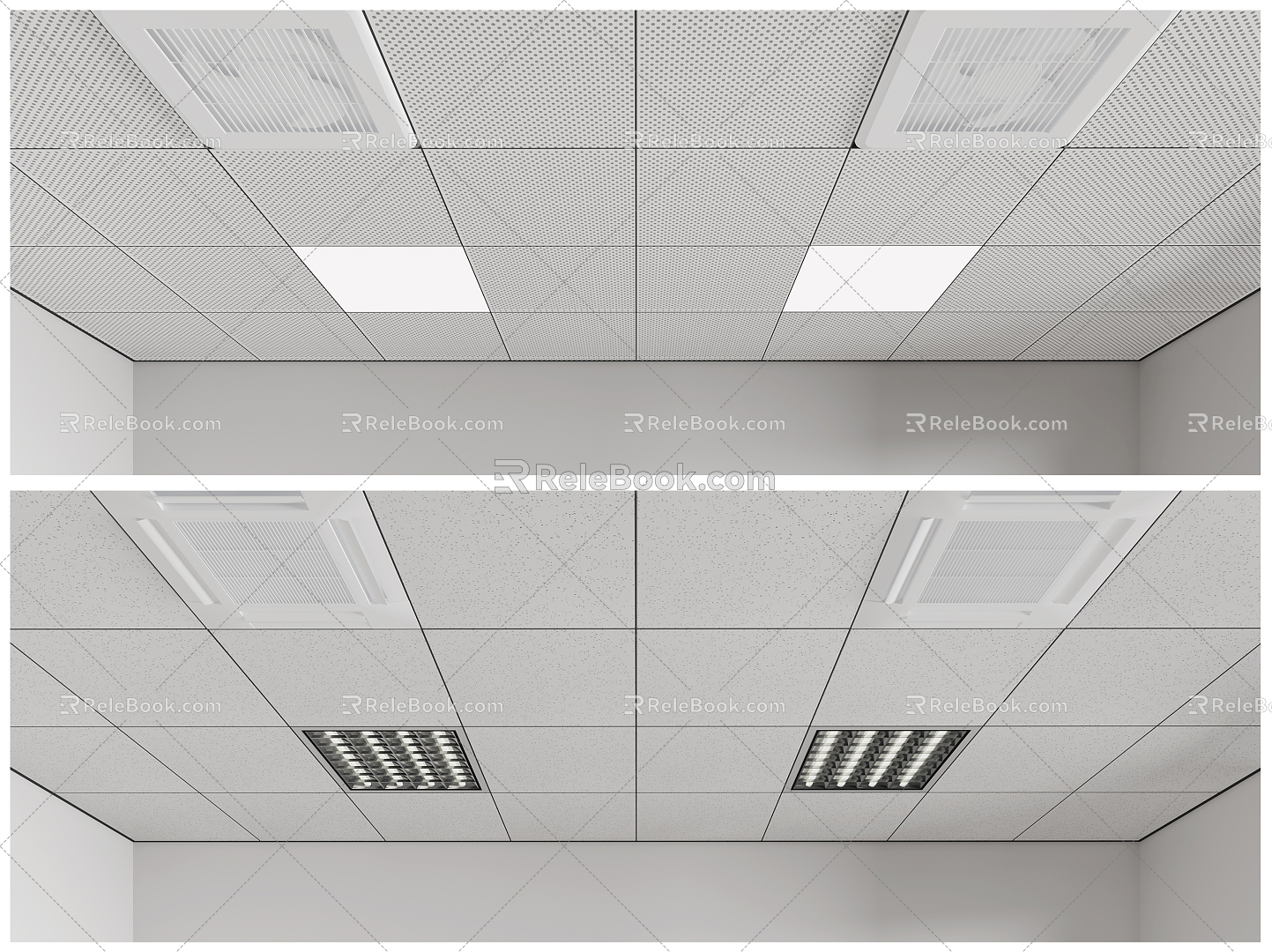 Modern Ceiling Aluminum Gusset Ceiling 3d model