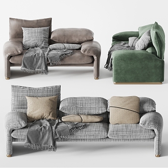 Modern Combination Sofa Combination 3d model