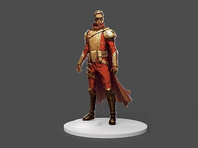 Character Gentleman Professional Cartoon Character Cartoon Character Cartoon Character Movie Character Game Character Hand-held Silhouette Knight 3d model