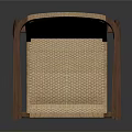 Minimalist Modern Wooden Frame Chair Featuring Rattan Backrest And Seat