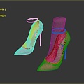 High Heels Stiletto Shoes Stiletto Heels Thick Heel Shoes Thick Heel Shoes High Heel Shoes Fashion High Heel Shoes 3d model