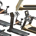 Modern Fitness Equipment With Treadmills Exercise Bikes And Digital Displays For Home Gym
