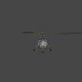 Green Military Helicopter With Twin Rotor And Red Star Emblem Design
