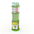 Convenience Store Rotating Multi Layer Display Rack With Snacks And Essentials