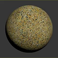 Decorative Sphere Made Of Colorful Pebbles On Gray Background With Reflective Surface